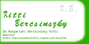 kitti bercsinszky business card